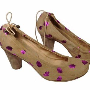 GEORGINA GOODMAN TAN PINK SUEDE PUMPS‎ 36.5 US 6